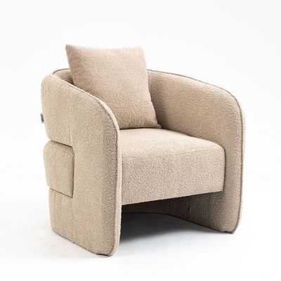 Vinci 1-Seater Fabric Accent Chair - Beige - With 2-Year Warranty